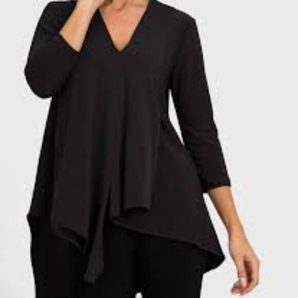 Joseph Ribkoff Black Top Size 6 Sm to Med - Monochrome, lagenlook - Picture 10 of 10